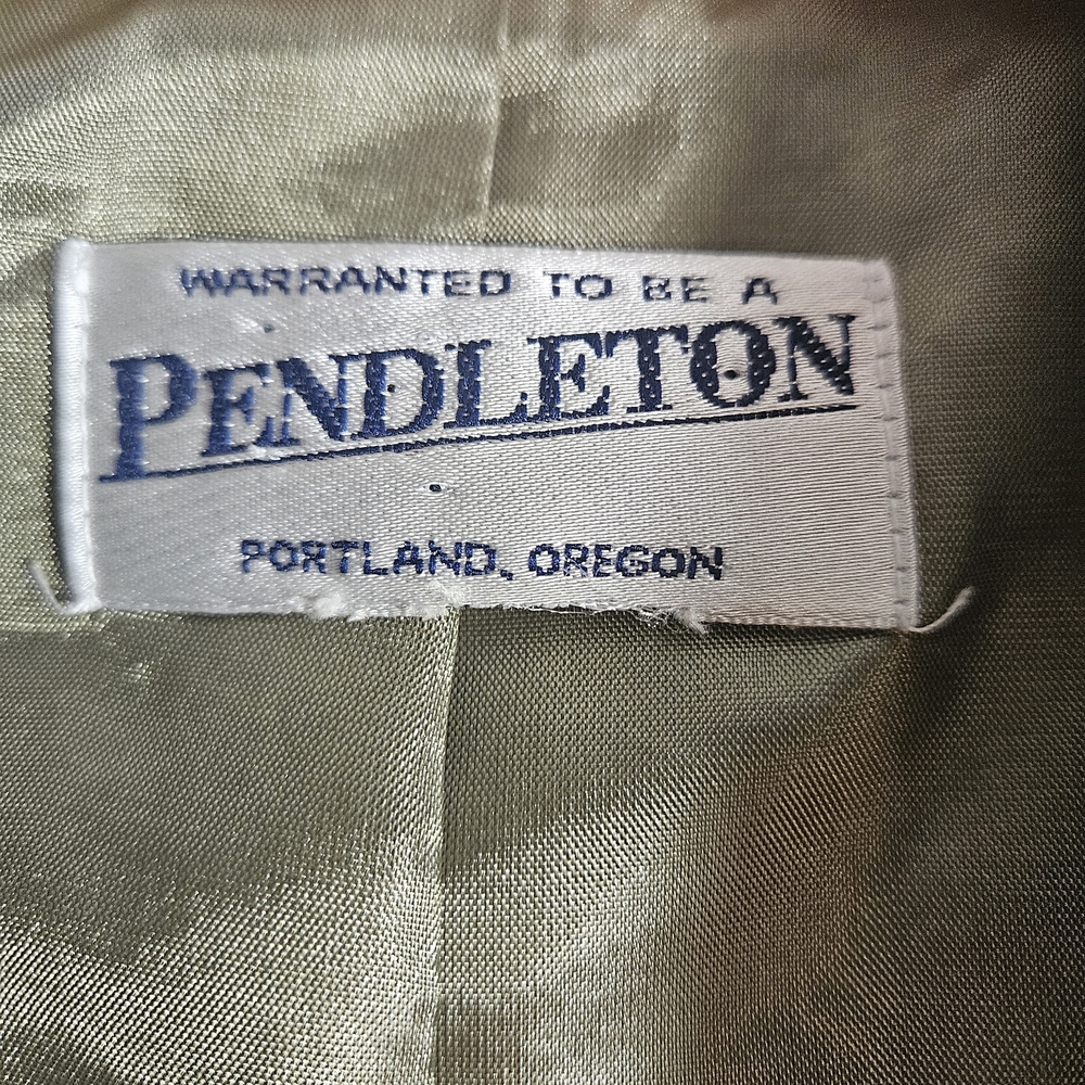 Pendleton Vintage Womans Medium Olive Houndstooth… - image 8